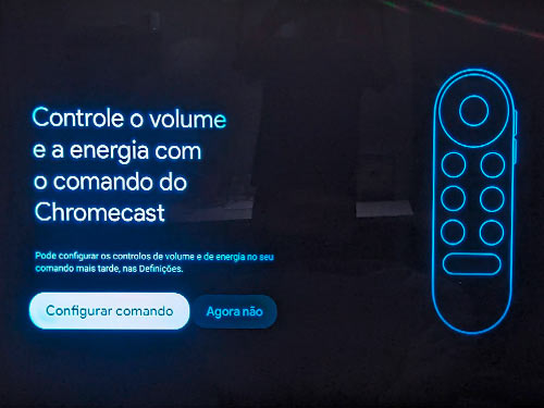 configuração chromecast